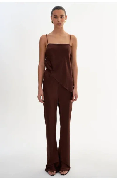 Lamarque Emile | Pull-on Satin Pants In Blue