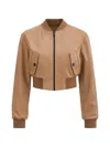 Lamarque Evelin Cropped Jacket In Brown
