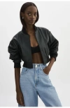 Lamarque Evelin Faux-leather Bomber Jacket