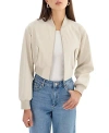 Lamarque Kordella Reversible Leather Bomber Jacket In Bone