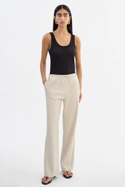 Lamarque Faith Faux Leather Relaxed Pants In Neutral