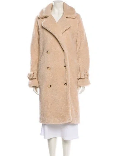 Pre-owned Lamarque Faux Fur Coat In Neutrals