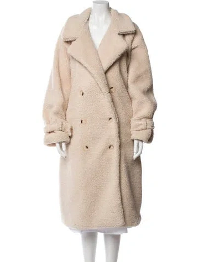 Pre-owned Lamarque Faux Fur Faux Fur Coat In Neutral