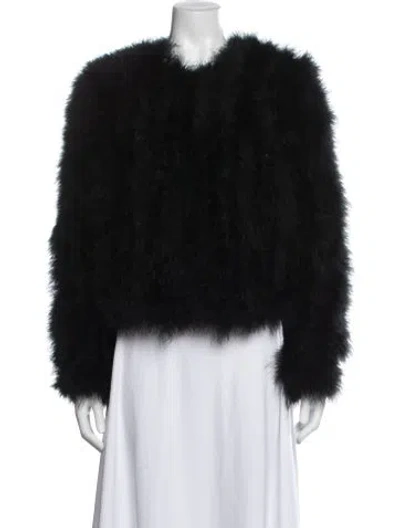 Pre-owned Lamarque Faux Fur Jacket W/ Tags In Black