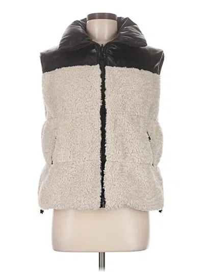 Pre-owned Lamarque Faux Fur Vest In Ivory