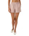 Lamarque Faux Leather Boxer Style Shorts In Rose