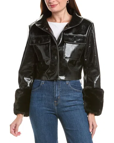 Lamarque Faux Leather Jacket In Black