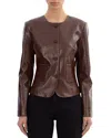 Lamarque Faux Leather Jacket In Brown