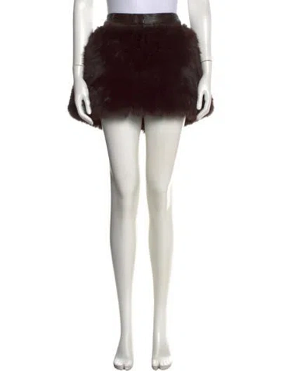 Pre-owned Lamarque Faux Leather Mini Skirt W/ Tags In Multicolor