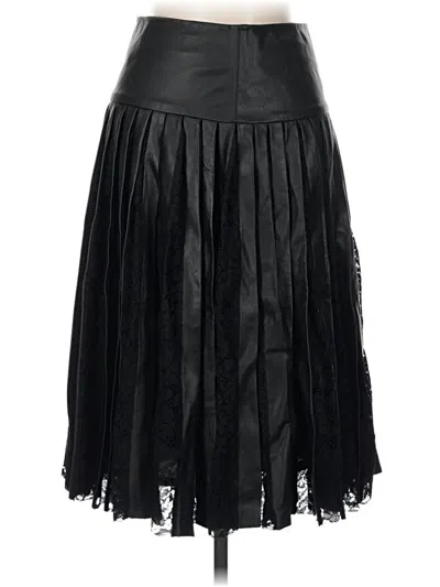 Pre-owned Lamarque Faux Leather Skirt In Black