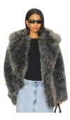 Lamarque Finaya Faux Fur Jacket In Black