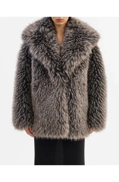 Lamarque Finaya | Oversized Faux Fur Coat In Gray