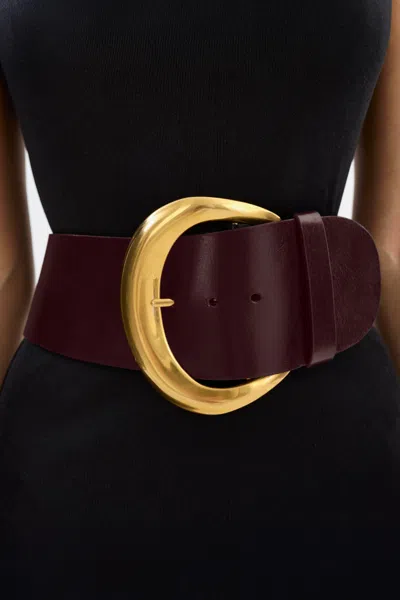 Lamarque Florence Large Gold Buckle Belt