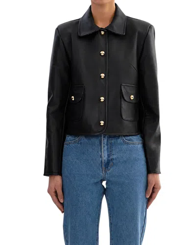 Lamarque Francesca Leather Jacket In Black