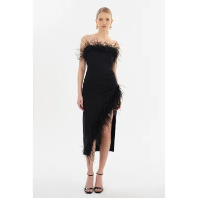 LAMARQUE FREYA STRAPLESS MIDI DRESS