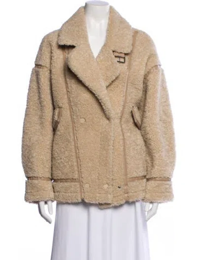 Pre-owned Lamarque Fur Coat In Neutral