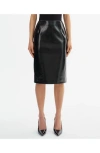 Lamarque Georgia | Faux Leather Pencil Skirt In Multi