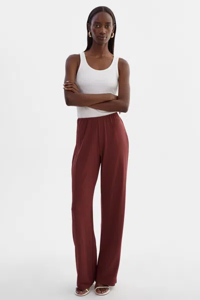 Lamarque Gigi Knit Pants In Red