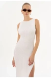 Lamarque Giovanna High-slit Ribbed Maxi Dress