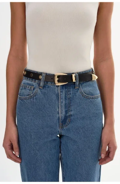 Lamarque Hamptons | Leather Belt In Black