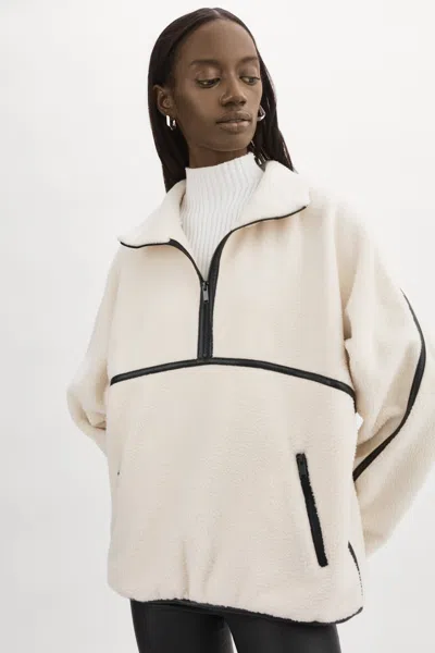 Lamarque Helsa Polar Fleece Pullover In Neutral