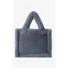 Lamarque Jade Faux Fur Tote Bag In Blue