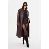 Lamarque Janelle Recycled Leather Coat In Brown