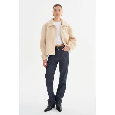 Lamarque Jayna Sherpa Jacket In Nude