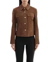 Lamarque Jolene Suede Jacket In Brown