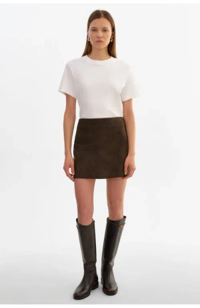 Lamarque Jorden | Suede Mini Skirt In Brown