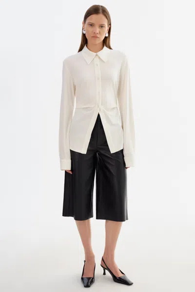 Lamarque Kai Fitted Knit Shirt In White
