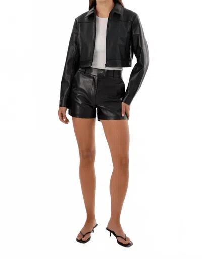 Lamarque Kaldie Recycled Leather Short In Black