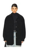 Lamarque Kane Faux Fur Shacket In 블랙