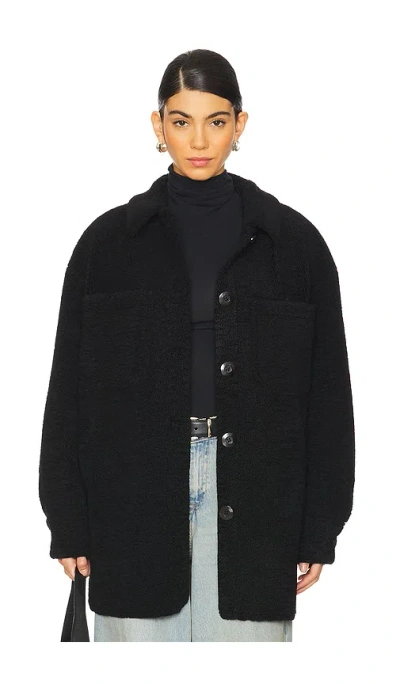 Lamarque Kane Faux Fur Shacket In 블랙
