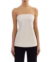 Lamarque Katya Faux Leather Top In White