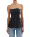 Lamarque Katya Faux Leather Top In Black