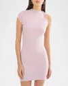 Lamarque One Shoulder Mini Dress In Ballerina Pink/pink