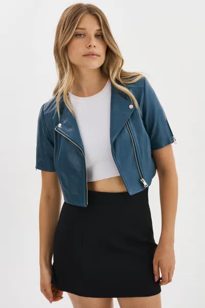 Lamarque Kirsi Ch Cropped Biker Jacket