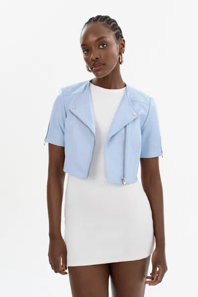 Lamarque Kirsi Cropped Biker Jacket