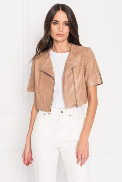 Lamarque Kirsi Cropped Biker Jacket