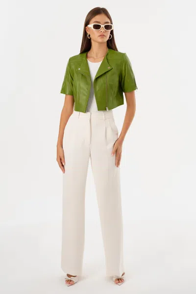 Lamarque Kirsi Cropped Biker Jacket