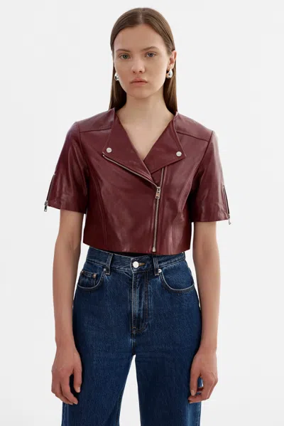 Lamarque Kirsi Cropped Biker Jacket