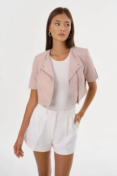 Lamarque Kirsi Cropped Biker Jacket