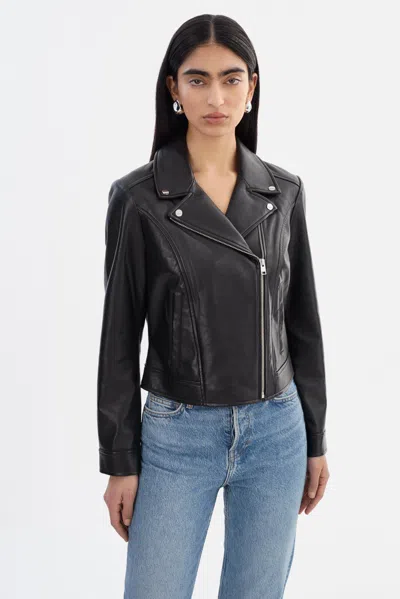 Lamarque Klea Recycled Leather Biker Jacket