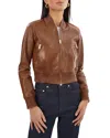 Lamarque Kordella Reversible Leather Bomber Jacket In Luggage