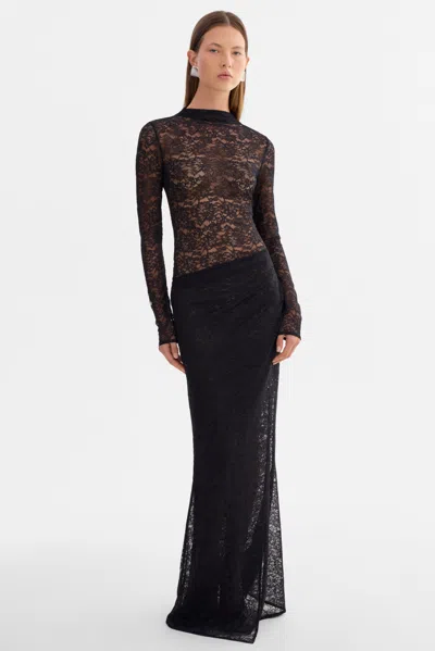Lamarque Krysta Lace Maxi Dress In Black