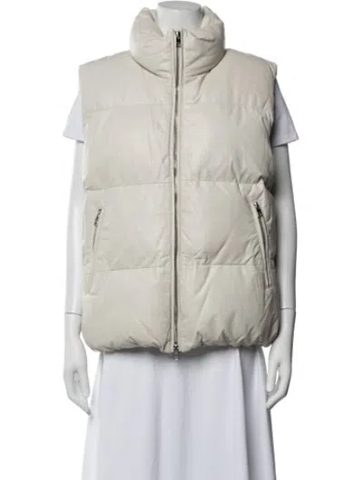 Pre-owned Lamarque Lamb Leather Vest In Neutrals