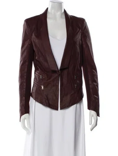 Pre-owned Lamarque Leather Biker Jacket In Multi