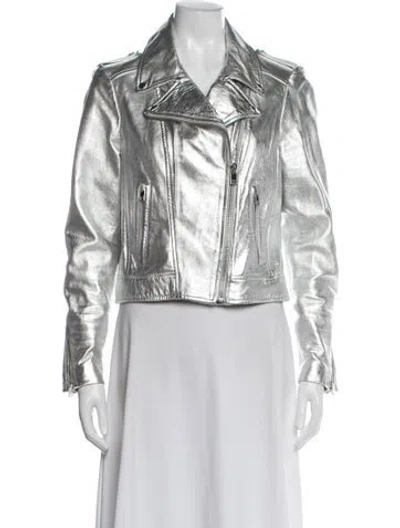 Pre-owned Lamarque Leather Biker Jacket In Multi