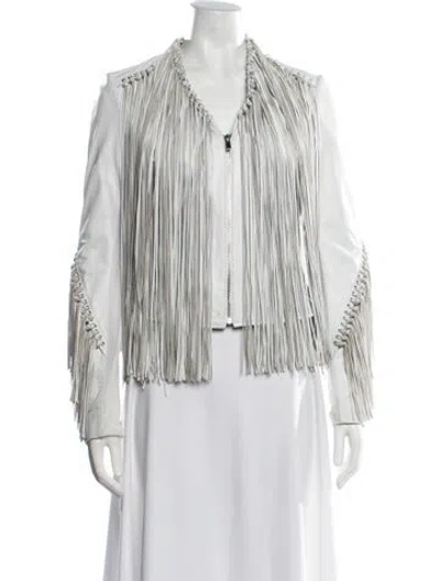 Pre-owned Lamarque Leather Biker Jacket In Multicolor
